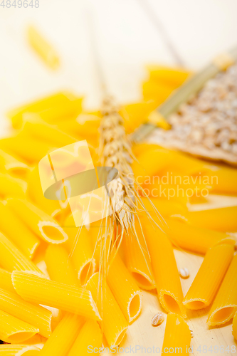 Image of Italian pasta penne with wheat