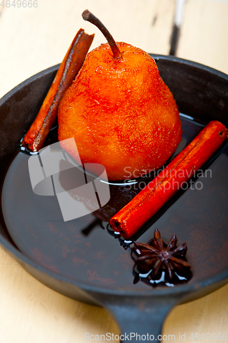Image of poached pears delicious home made recipe
