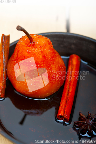 Image of poached pears delicious home made recipe