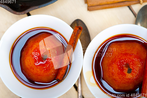 Image of poached pears delicious home made recipe