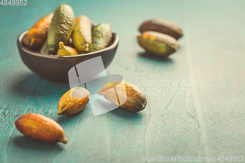 Image of Australian finger lime or caviar lime, edible fruits used in gourmet cuisine