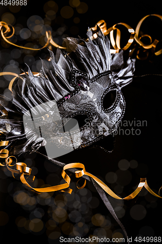 Image of Carnival mask on black background