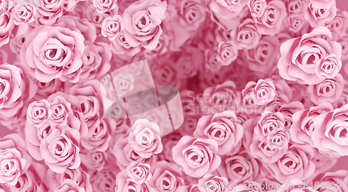 Image of Pink roses background with shallow depth of field