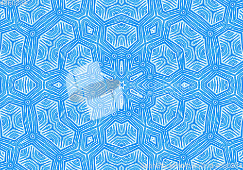 Image of Abstract bright blue concentric pattern