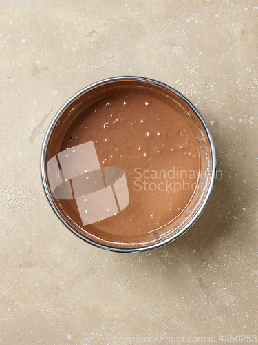 Image of bowl of chocolate cake dough