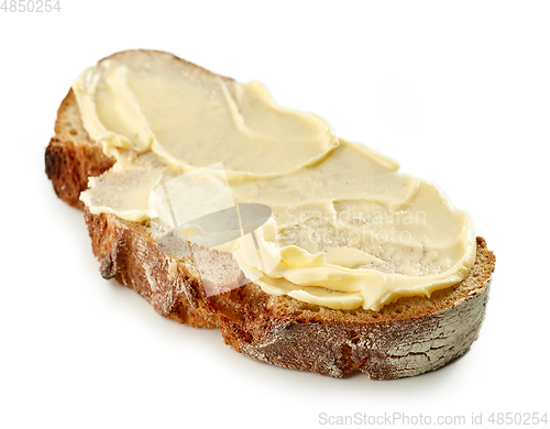 Image of bread slice with butter