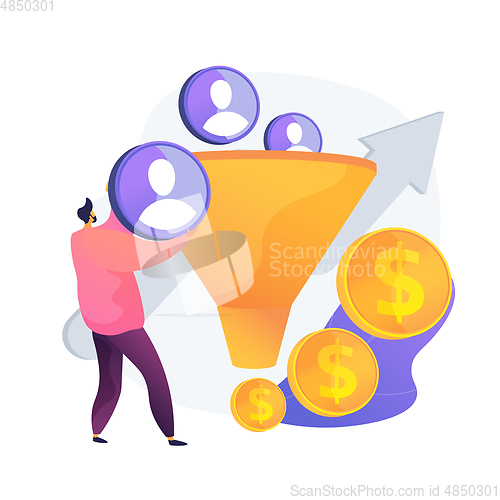 Image of Sales funnel vector concept metaphor