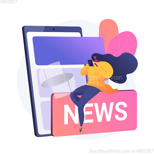 Image of Reading news vector concept metaphor