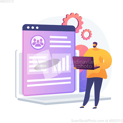 Image of Customer relationship management vector concept metaphor