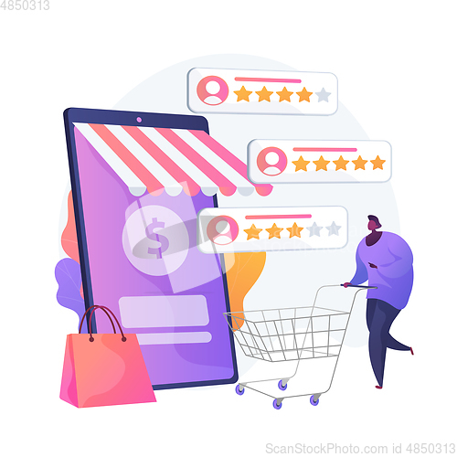 Image of Seller reputation system vector concept metaphor