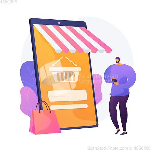 Image of Online shopping vector concept metaphor