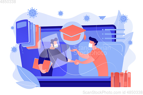 Image of Online tutor service concept vector illustration.