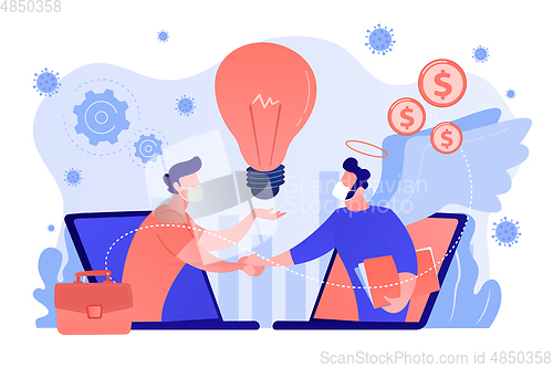 Image of Angel investor concept vector illustration