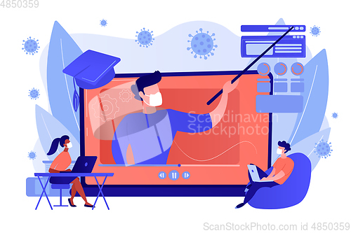 Image of Online workshop concept vector illustration