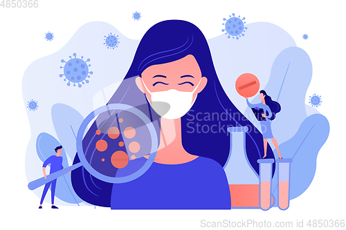 Image of Coronavirus patient showing respiratory symptoms concept vector