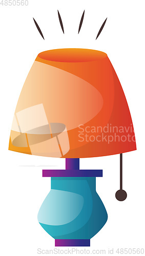 Image of Colorful table lamp vector illustration on a white background