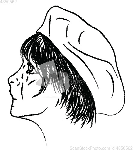 Image of A doodle of a boy vector or color illustration