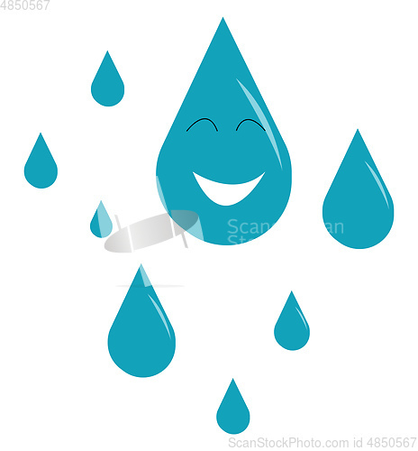 Image of Heavy rain pour vector or color illustration