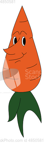 Image of Baby orange carrot vector or color illustration