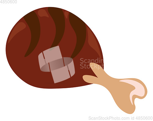 Image of A big piece of chicken drumsticks a popular appetizer vector col