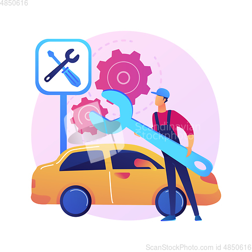 Image of Car service abstract concept vector illustration.