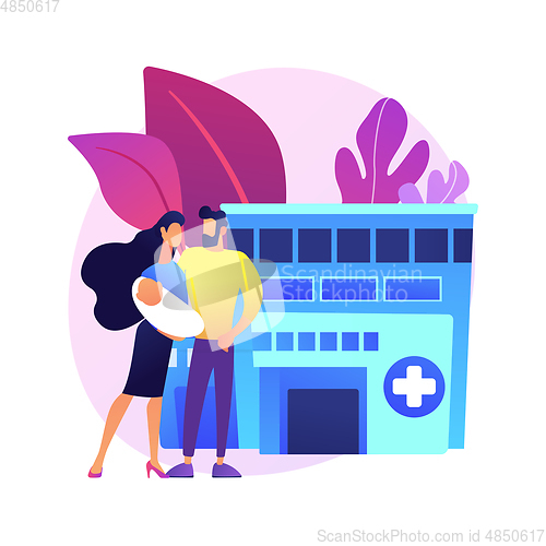 Image of Maternity services abstract concept vector illustration.