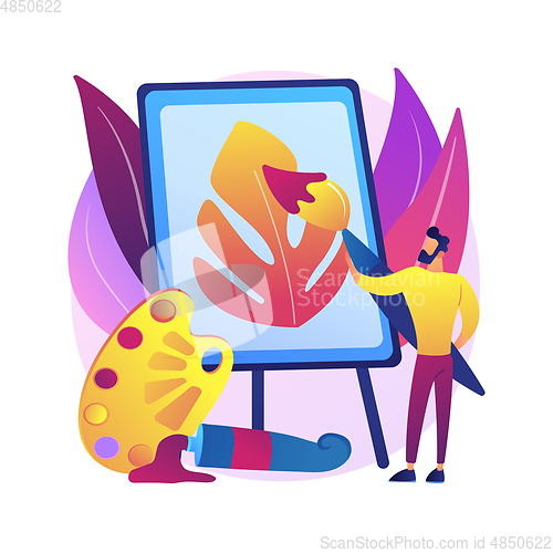 Image of Painting abstract concept vector illustration.