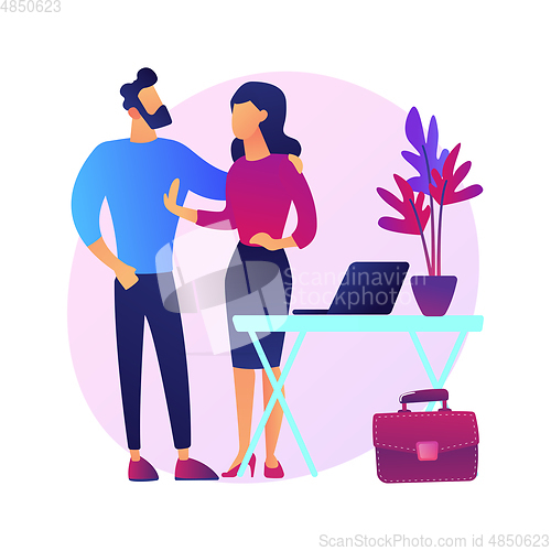 Image of Sexual harassment abstract concept vector illustration.