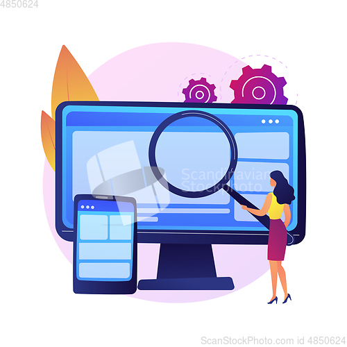 Image of Data mining abstract concept vector illustration.