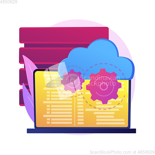 Image of Data storage settings vector concept metaphor