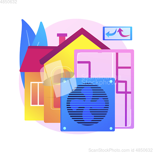 Image of Ventilation system abstract concept vector illustration.