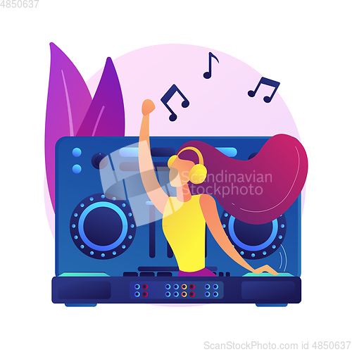 Image of Electronic music abstract concept vector illustration.