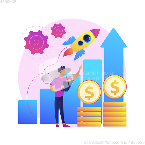 Image of Boost sales abstract concept vector illustration.