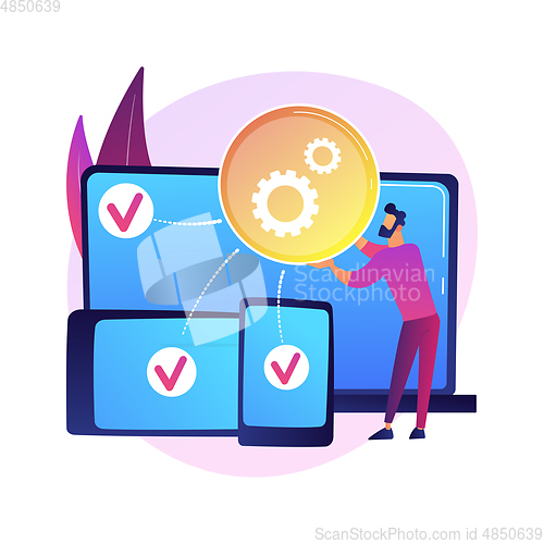 Image of Cross-platform development abstract concept vector illustration.