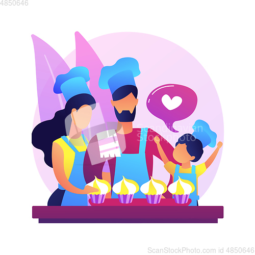 Image of Bake together abstract concept vector illustration.