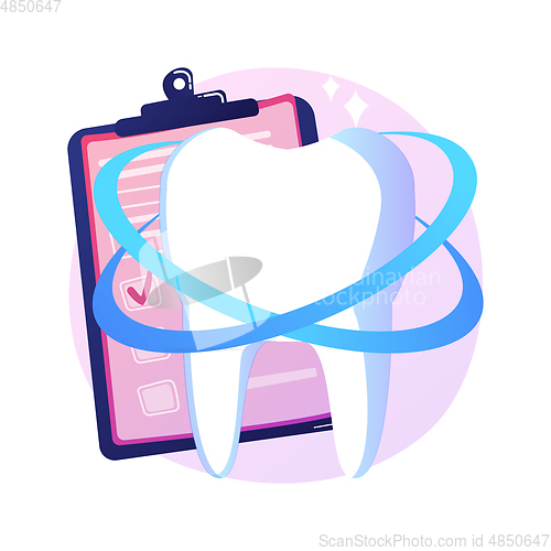 Image of Dental esthetic clinic abstract concept vector illustration.