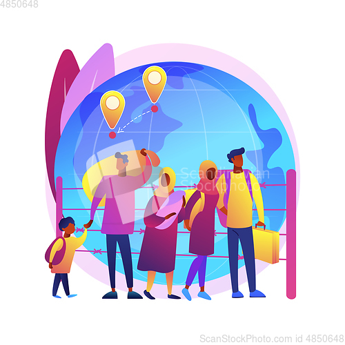 Image of Community migration abstract concept vector illustration.