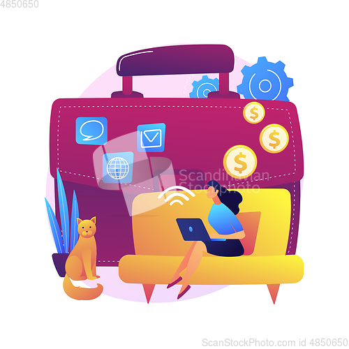 Image of Freelance work abstract concept vector illustration.