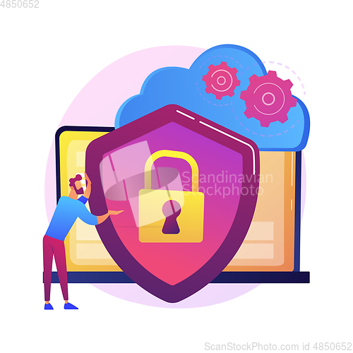 Image of Personal data protection vector concept metaphor