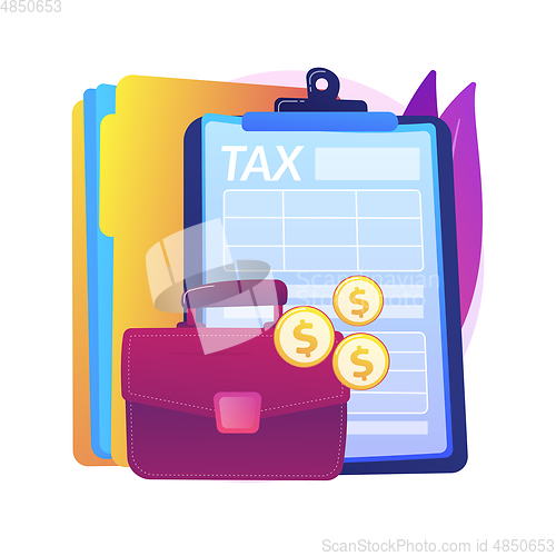 Image of Corporate tax abstract concept vector illustration.