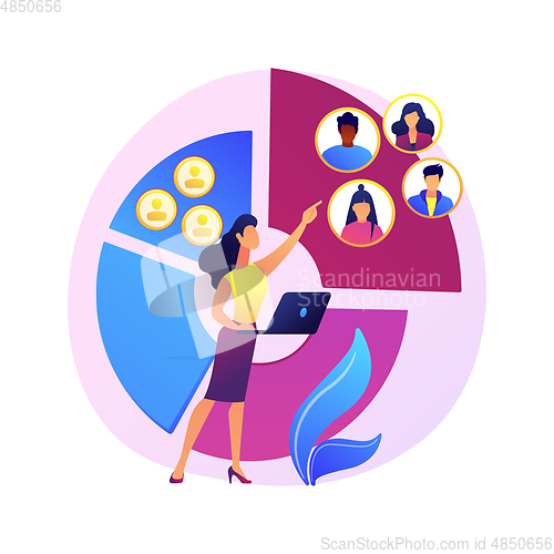 Image of Audience segmentation abstract concept vector illustration.