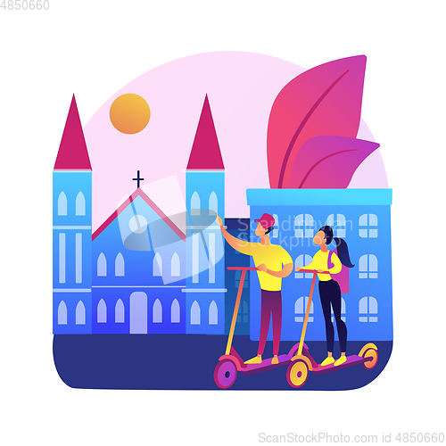 Image of City tour abstract concept vector illustration.