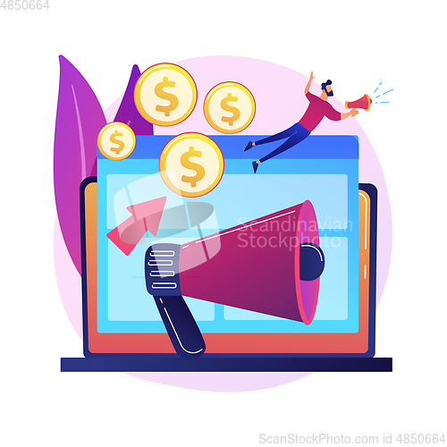 Image of PPC campaign abstract concept vector illustration.