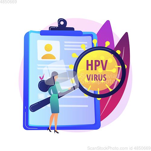 Image of Human papillomavirus HPV abstract concept vector illustration.