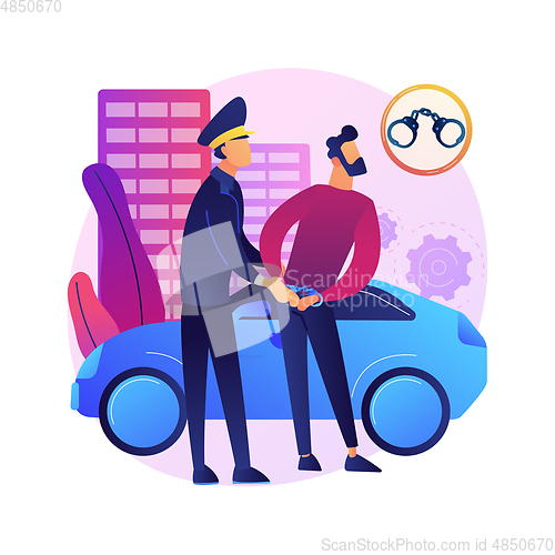 Image of Arrest abstract concept vector illustration.