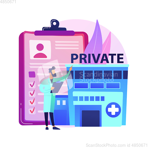 Image of Private healthcare abstract concept vector illustration.