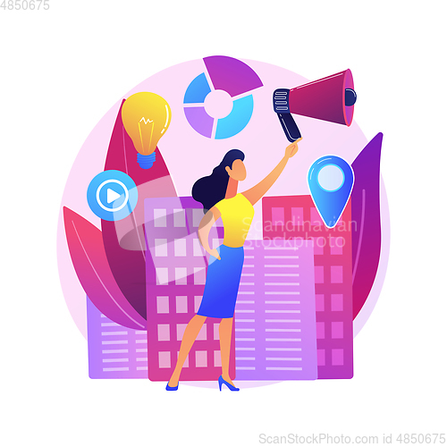Image of Participation of women abstract concept vector illustration.