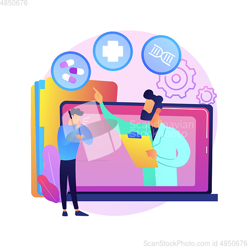 Image of Telehealth abstract concept vector illustration.