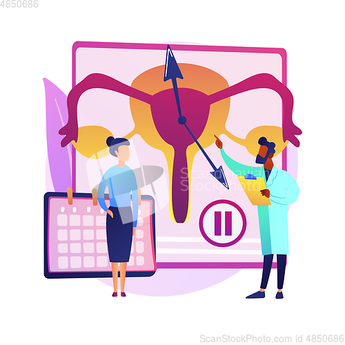 Image of Menopause abstract concept vector illustration.