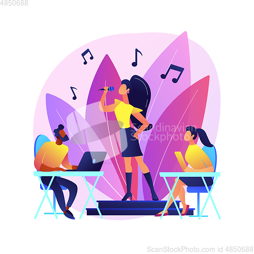 Image of Role audition abstract concept vector illustration.